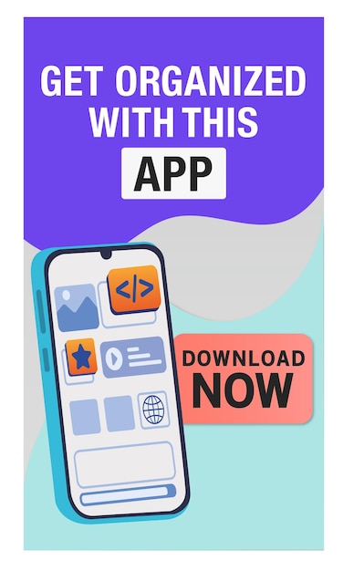 Modello di storie di Instagram e Facebook per l'offerta aziendale di app mobili