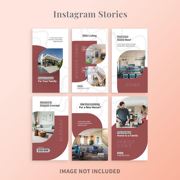 Modello di storie di Instagram immobiliare