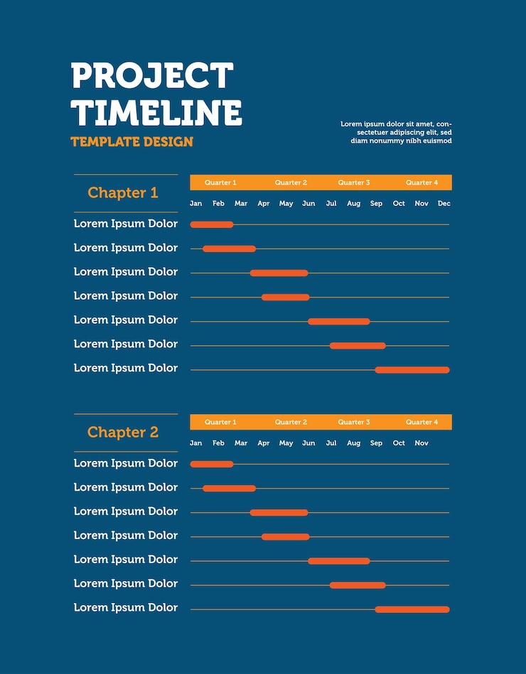 Vettore modello di tabella di dati della linea temporale infografica
