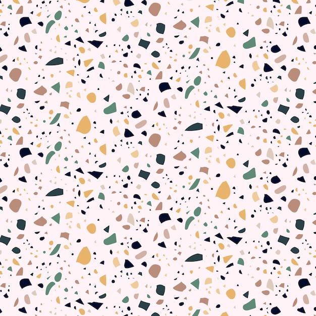 Modello di terrazzo colorato piatto organico