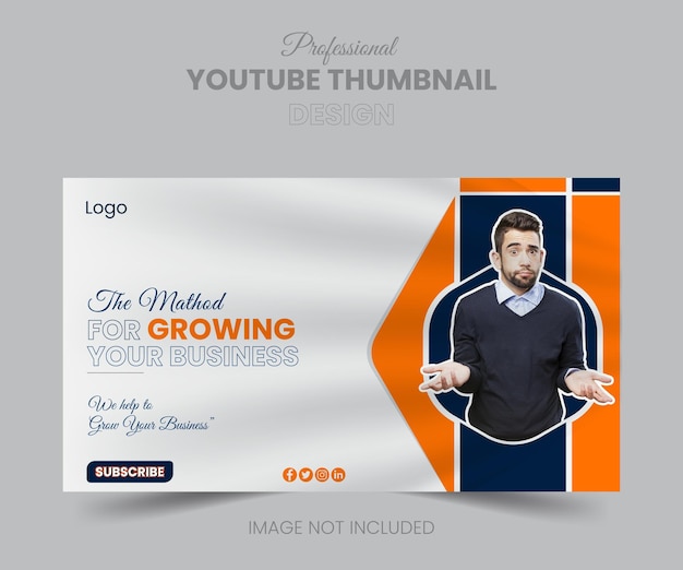 Modello di thumbnail creativo di youtube o di agenzia di marketing digitale e banner web aziendale