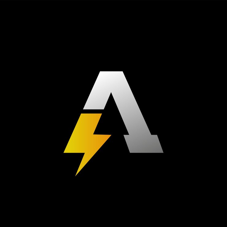 Modello di una lettera con il logo del bullone elettrico