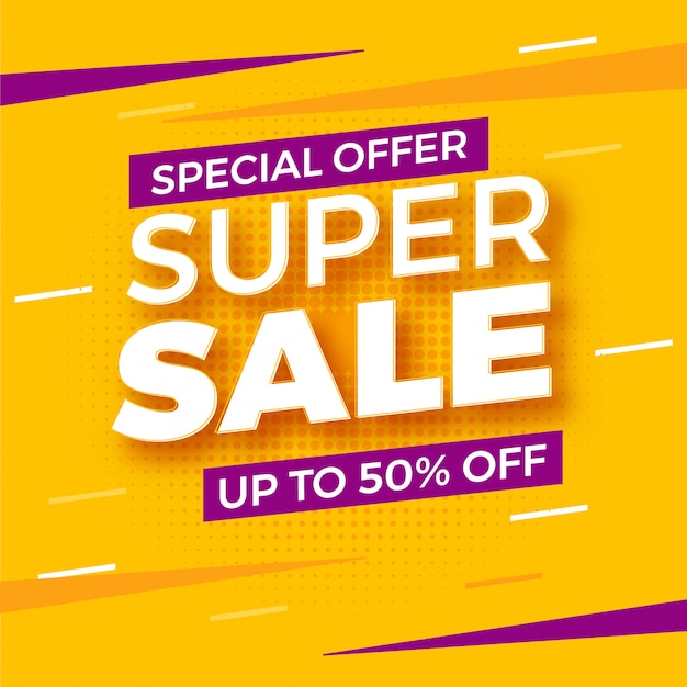 Modello di vendita di offerte speciali. vendita di banner. promozione dello shopping. illustrazione vettoriale