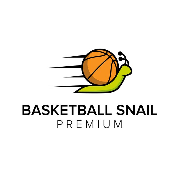 modello di vettore dell'icona del logo della lumaca da basket