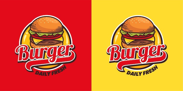 Modello di vettore di logo di hamburger