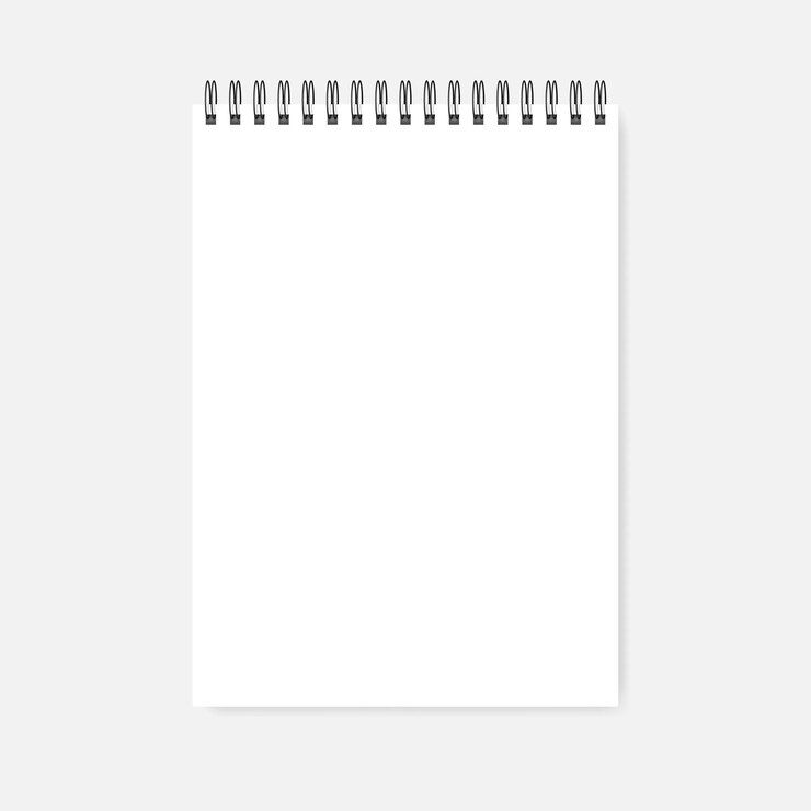 Vettore modello di vettore di taccuino vuoto a spirale superiore modello di blocco note vuoto rilegato a filo modello di diario a4 bianco