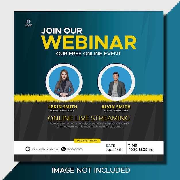 Modello di volantini per webinar Vettoriali gratis