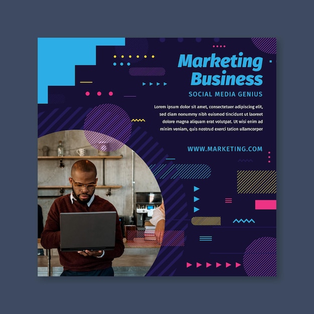 Modello di volantino aziendale di marketing