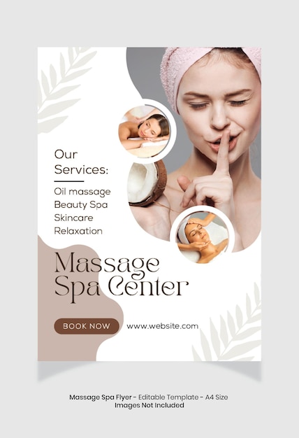 Modello di volantino della spa