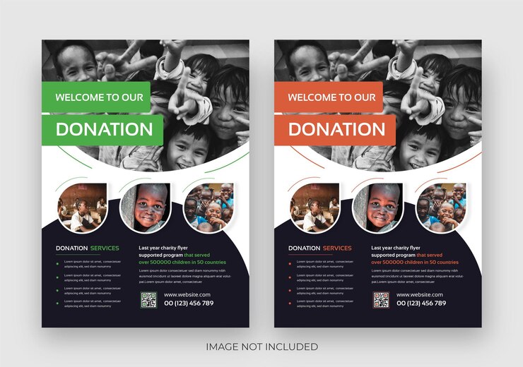 Modello di volantino di beneficenza, volantino Helping Your Charity