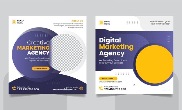 modello di volantino di marketing digitale