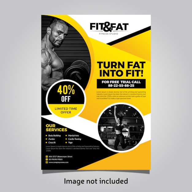 Modello di volantino fitness