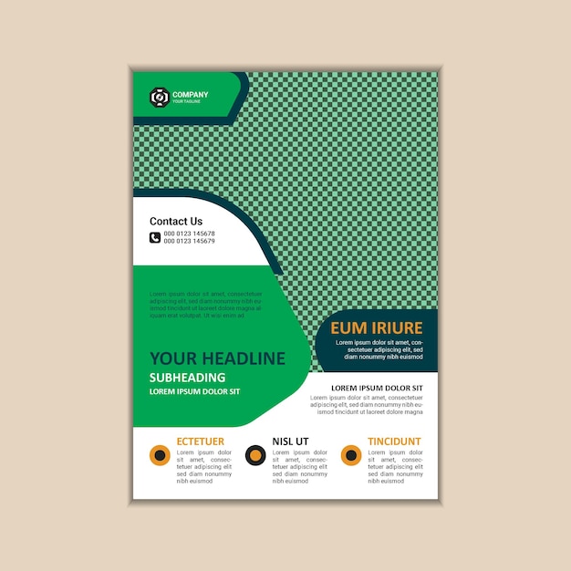 Modello di volantino per affari aziendali Design semplice e pulito in formato A4