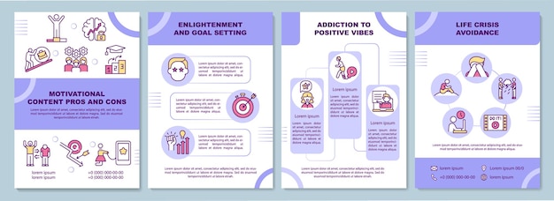 Modello di volantino per professionisti contenuti motivazionali. Definizione degli obiettivi.