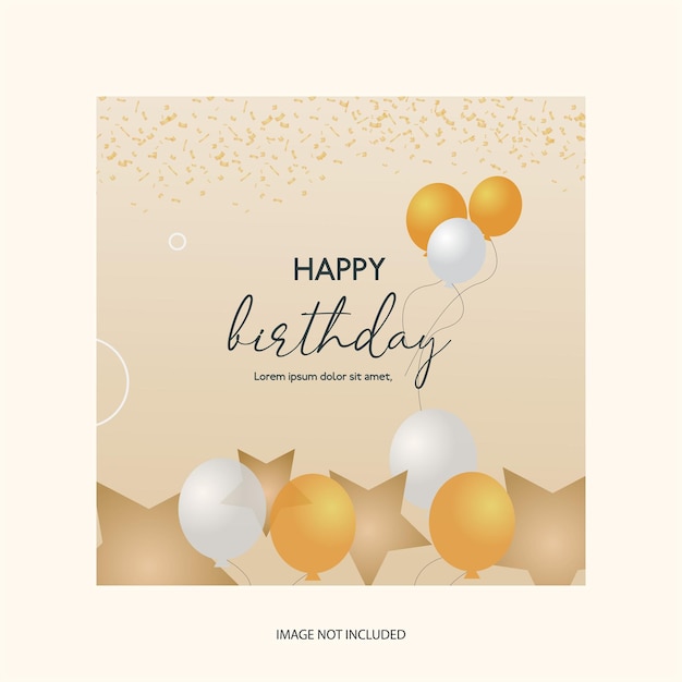 Modello di volantino quadrato per la festa di compleanno