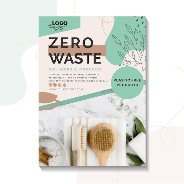 Modello di volantino Rifiuti Zero