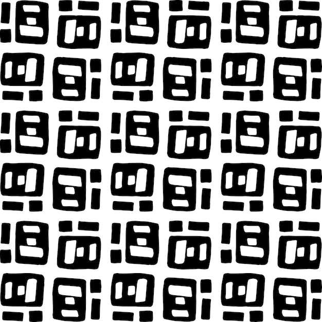 Modello disegnato a mano geometrico astratto senza cuciture