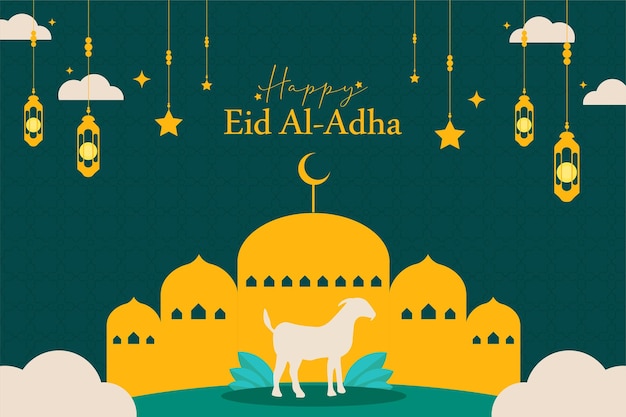 Modello Eid Al Adha Mubarak Giallo