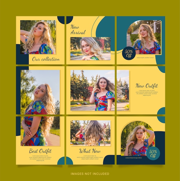 Modello Fashion Social Media Puzzle Post