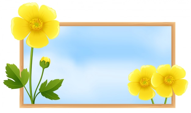 Modello Frame con giallo fiori di burro