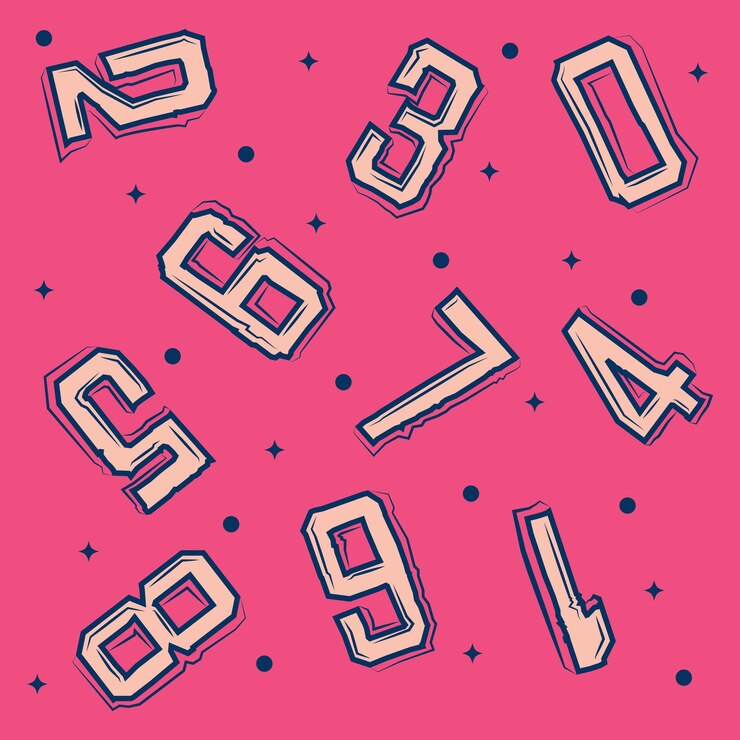 Vettore modello geometrico moderno di doodle con il vettore di numero