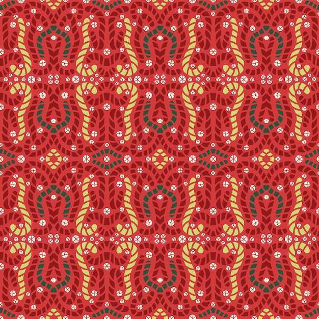 Modello geometrico rosso e oro vibrante con disegno di corda