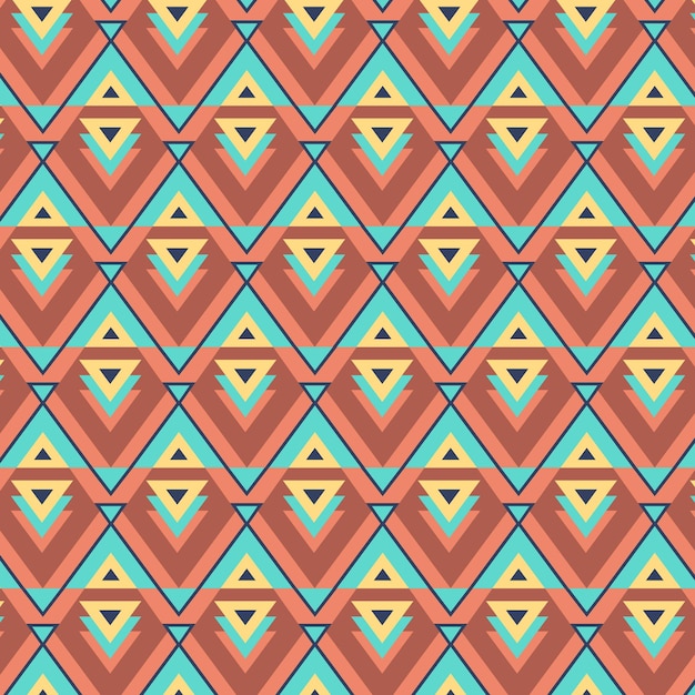 modello geometrico triangoli etnico tradizionale americano sfondo ornato