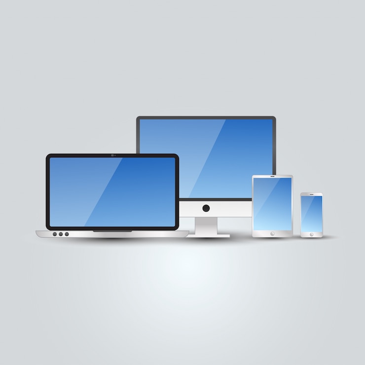 Vettore modello grafico di mockup del dispositivo