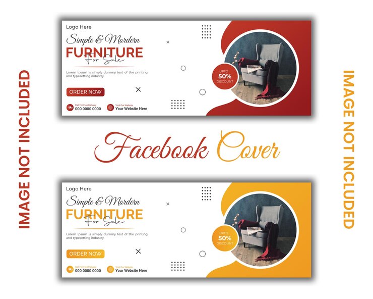 Modello gratuito di copertina Facebook e banner web per il marketing digitale vettoriale