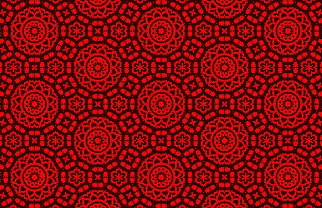 Modello grunge mandala rosso senza soluzione di continuità
