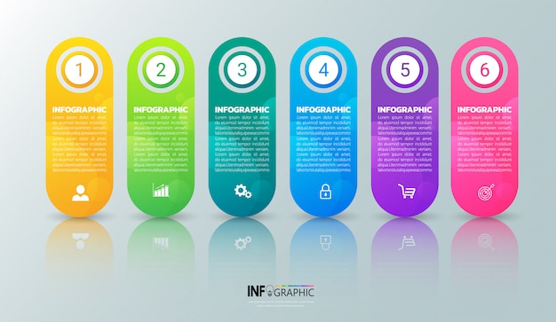 Modello infografica colorato