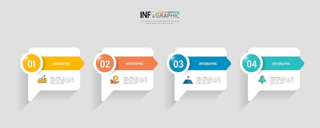 Modello infografico dal design piatto