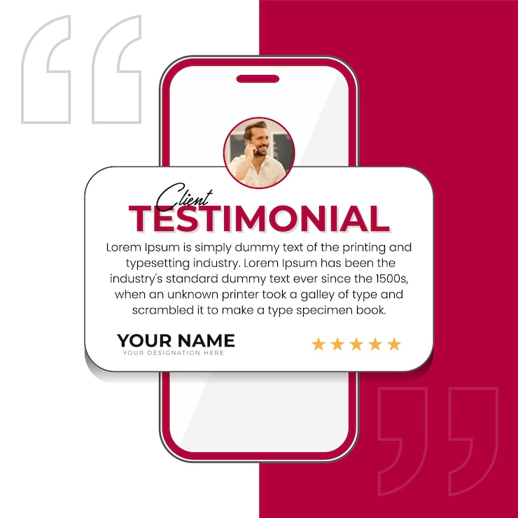 Vettore modello infografico di citazione di testimonianza creativa modello di citazione di testimonianza disegno vettoriale