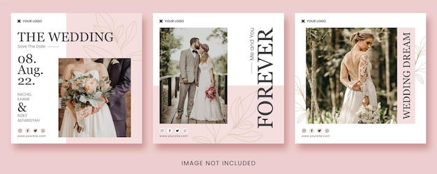 Modello Instagram di matrimonio