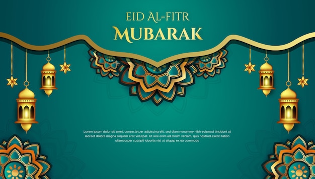 modello islamico moderno per ramadan ed eid mubarak