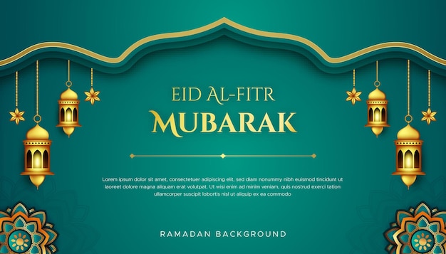 modello islamico moderno per ramadan ed eid mubarak