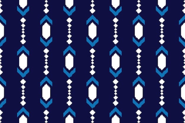 Modello Kasuri senza cuciture in ricamo folk tribale Arte ikat astratta etnica