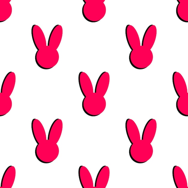 Modello lineare con coniglietti e carote per Pasqua