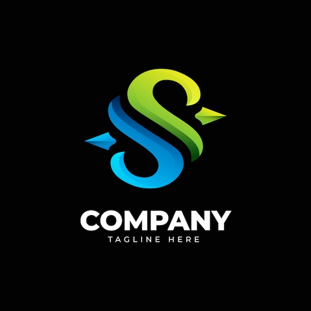 Modello logo gradiente ss