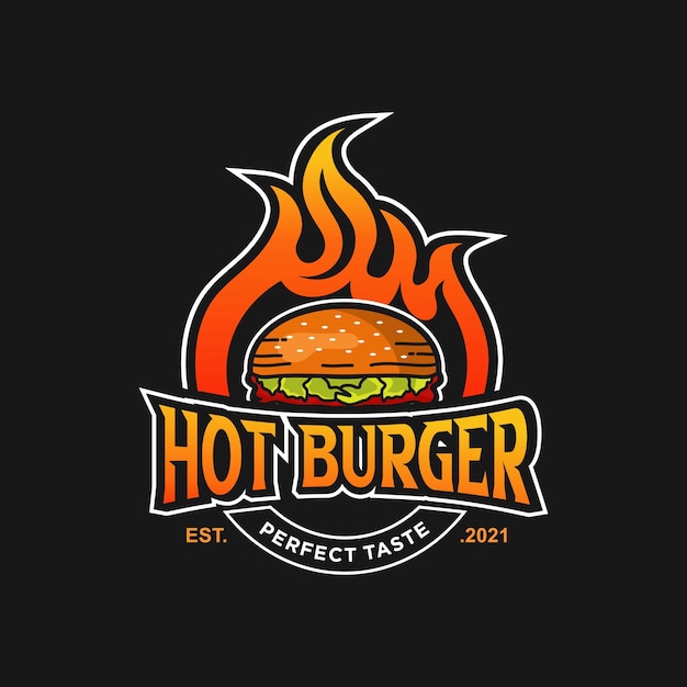 Modello logo hamburger