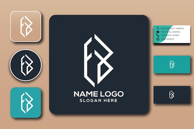 Modello logo monogramma EB