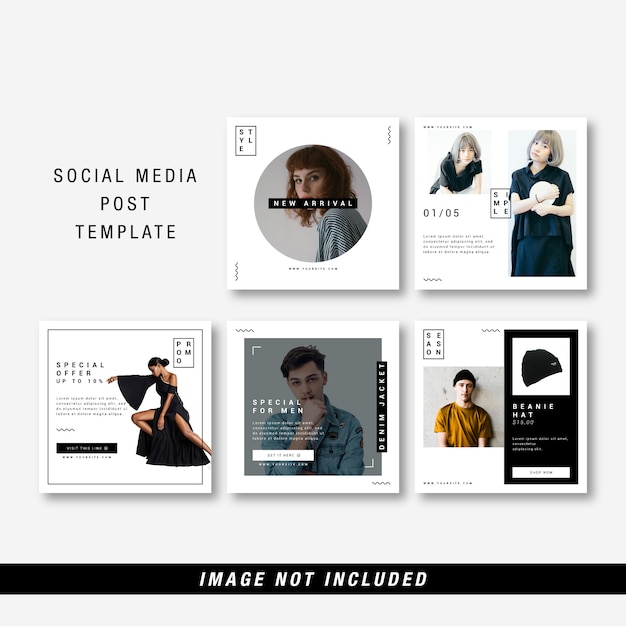 Modello minimalista di social media