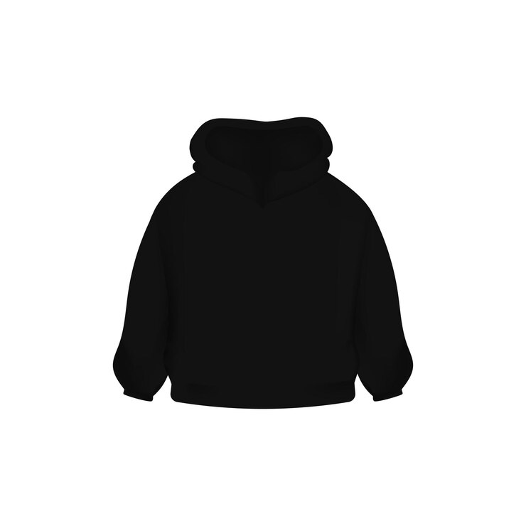 Vettore modello mockup vista posteriore felpa nera