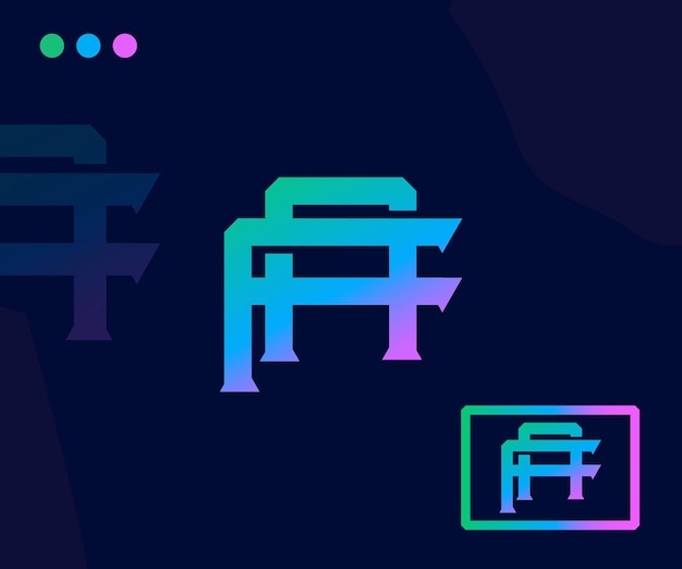 Modello moderno di progettazione del logo della lettera iniziale del monogramma af