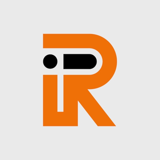Modello moderno di progettazione del logo IR con lettera iniziale