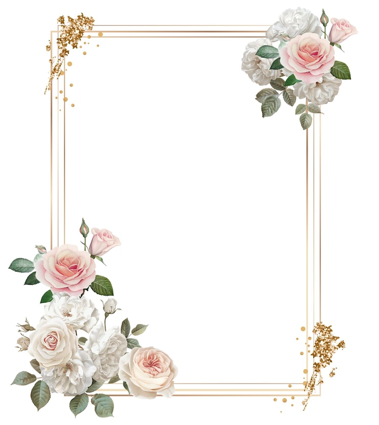 Vettore modello modificabile vintage flower frame design