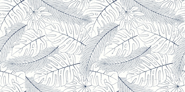 Modello naturale senza cuciture tropicale di foglie esotiche.