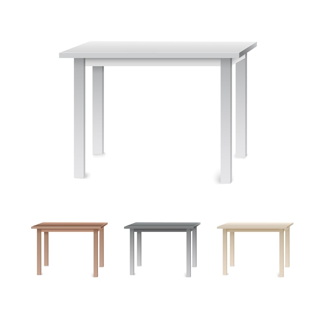 Modello per Object Presentation.Set.White Table. Platform.Stand. Illustrazione.
