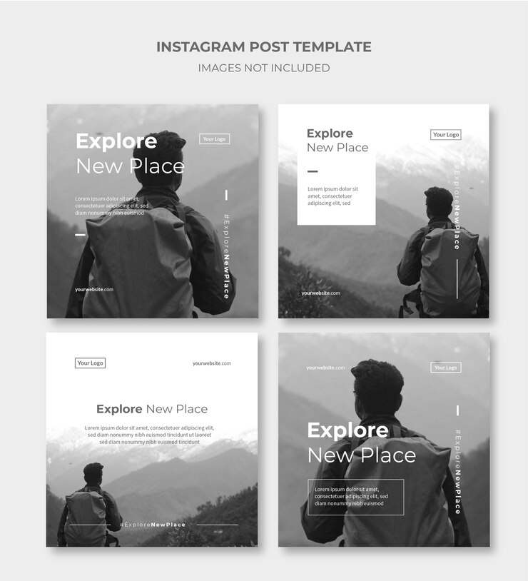 Vettore modello post di instagram