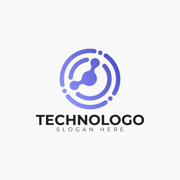 modello premium del logo della tecnologia vettoriale
